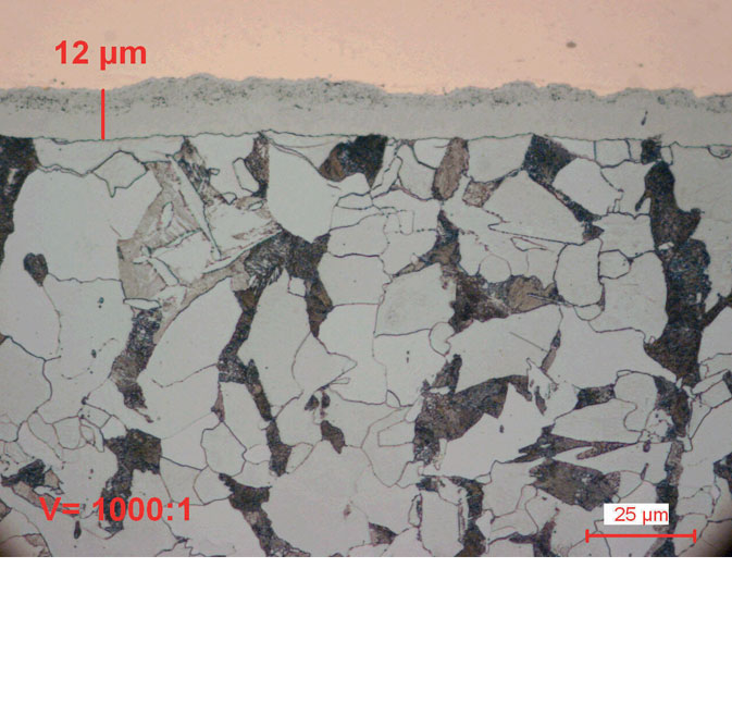 Metallographic preparation of nitrided and nitrocarburised components